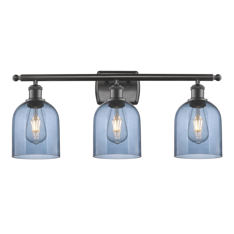 Anacaren 3 - Light Dimmable Vanity Light, Oil Rubbed Bronze, Princess Blue