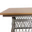 Ensemble de canapé en osier 4 pièces avec chaise fixe et table basse