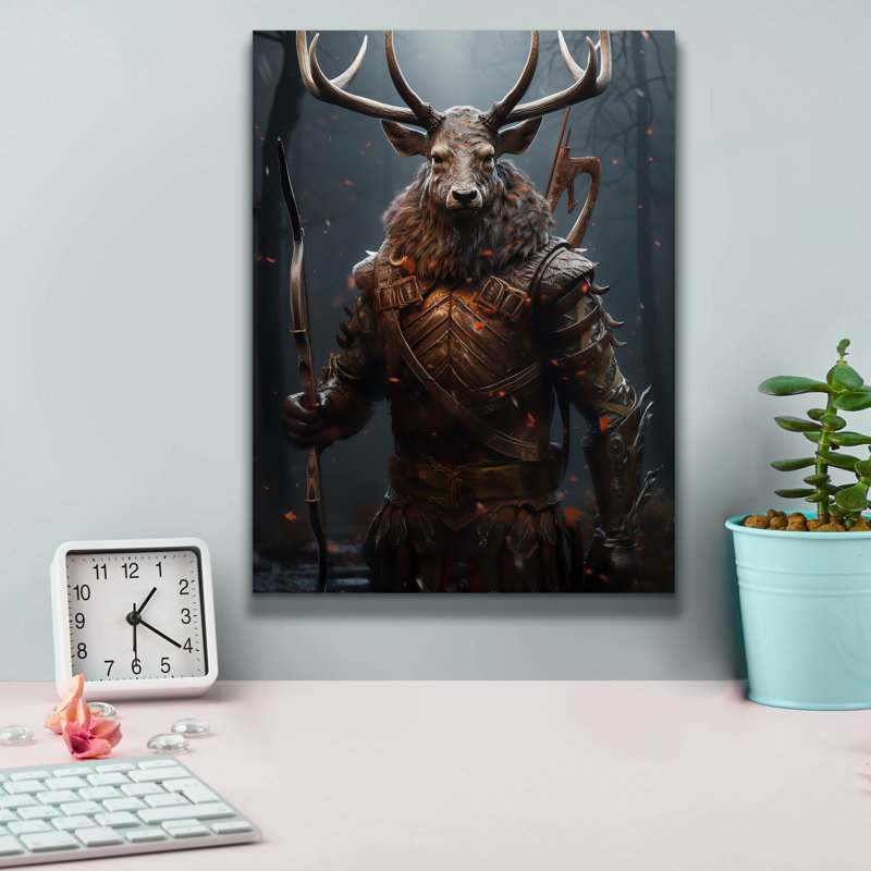 Art mural en toile Trinx «Stags Silent Watch» par r3darch0n, 12 po x 16 po, H 16 po x l 12 po x P 0,75 po