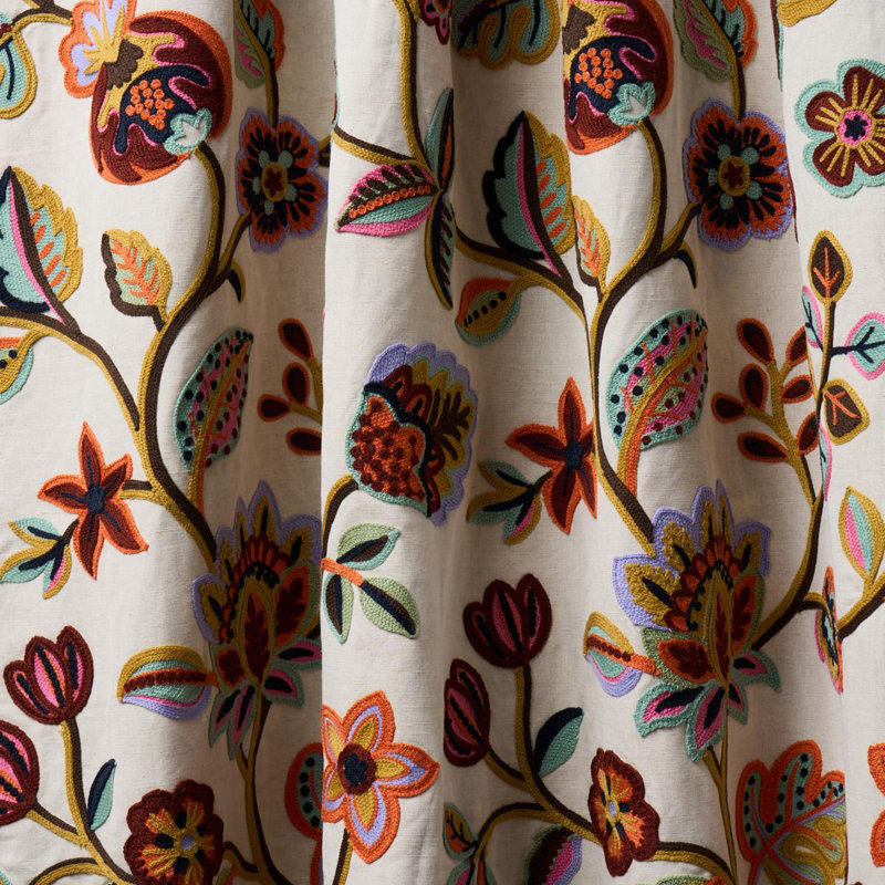 Loulou Embroidery Fabric, Jewel