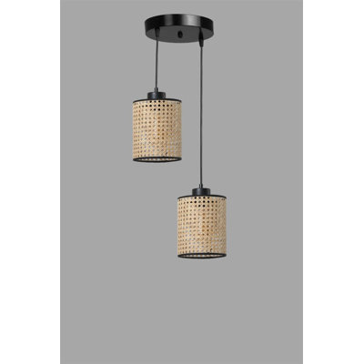 Luminaire suspendu cylindrique à 2 lumières Amilie