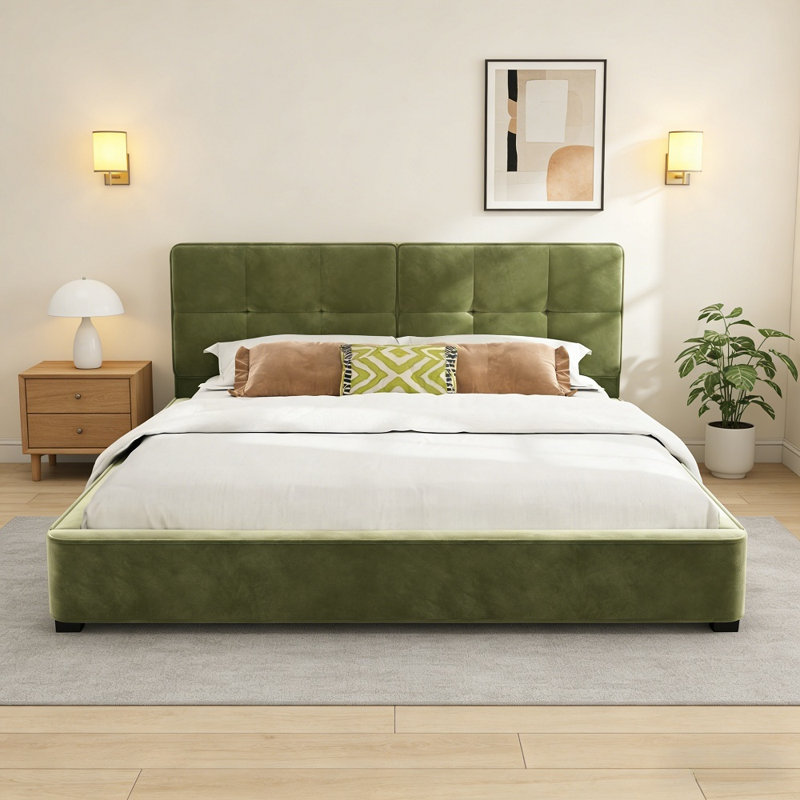 Velours vert olive