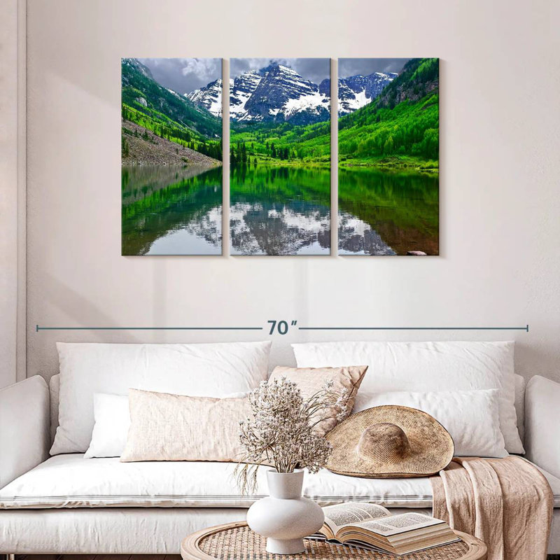Alvord Maroon Bells Lake, paysage, H 28 po x l 45 po