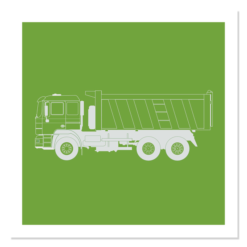 Trucks Trucks 2 Paper Print, 36" H x 36" W x 1" D