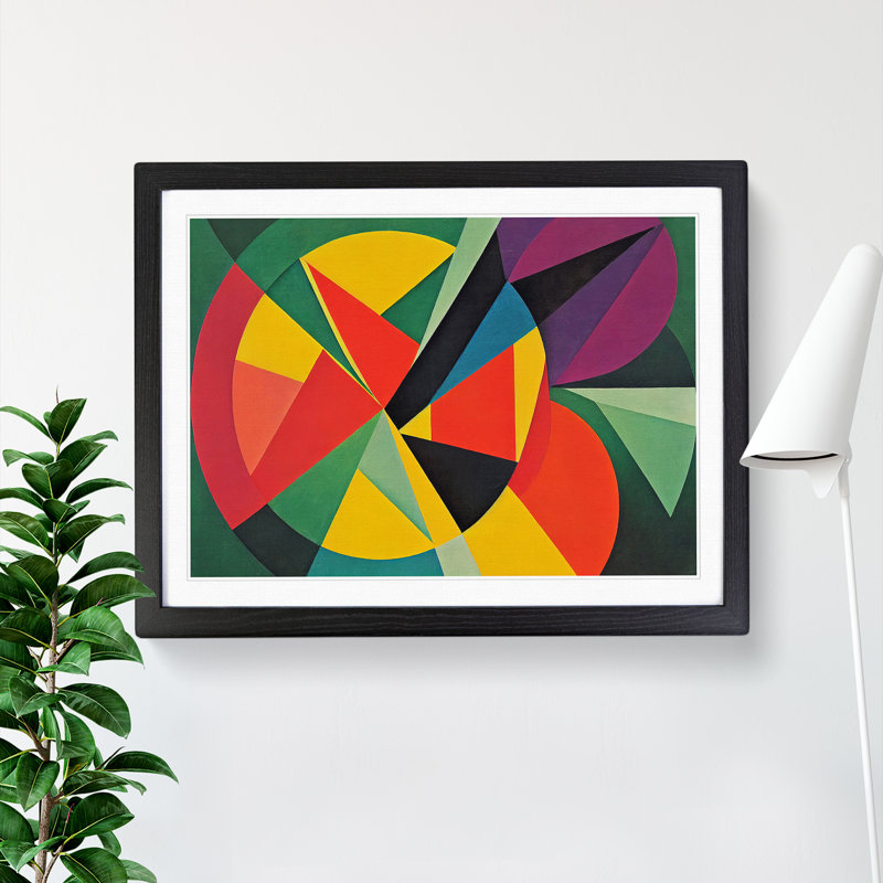 Welcoming Abstract Art - Framed Print, Black Framed, 46cm H x 64cm W x 2cm D