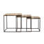Ensemble de 3 tables gigognes naturelles et noires