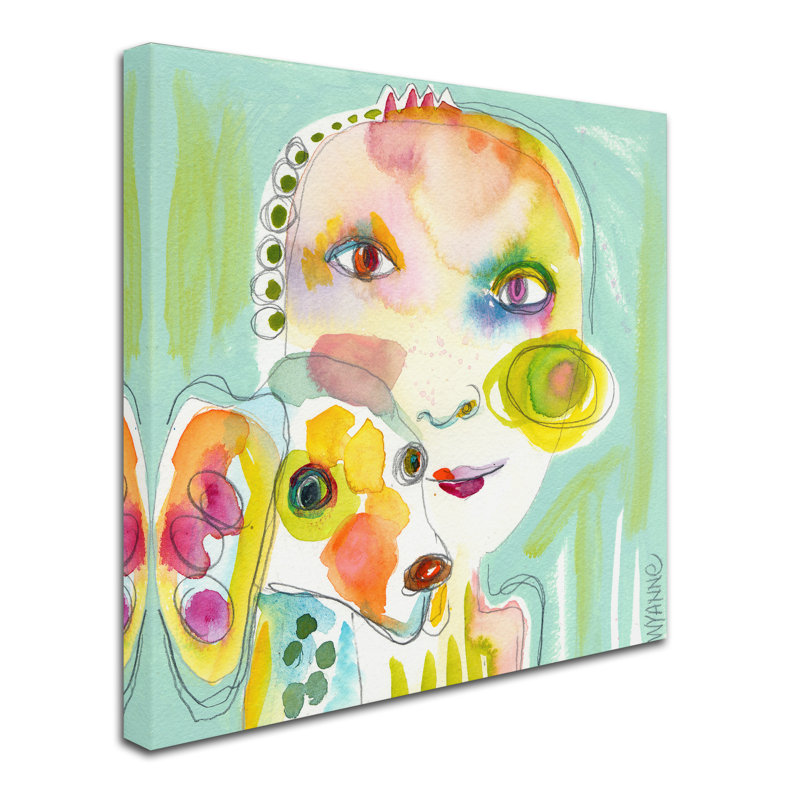 'Me & Louie' Print on Wrapped Canvas, 18" H x 18" W