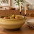 Decorative Serving Bowl, 2 Tone Rustic Brown Glazed Ceramic, 11 Inch