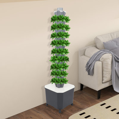 10-Layer 50-Hole Mobile Hydroponic Growing Kit