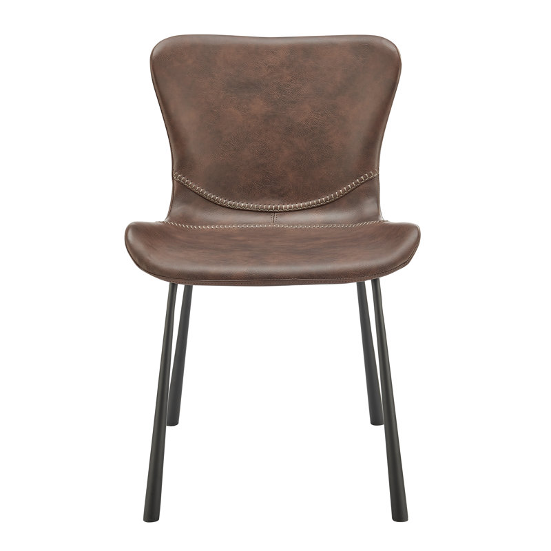 Chaise d'appoint Mald, Marron foncé