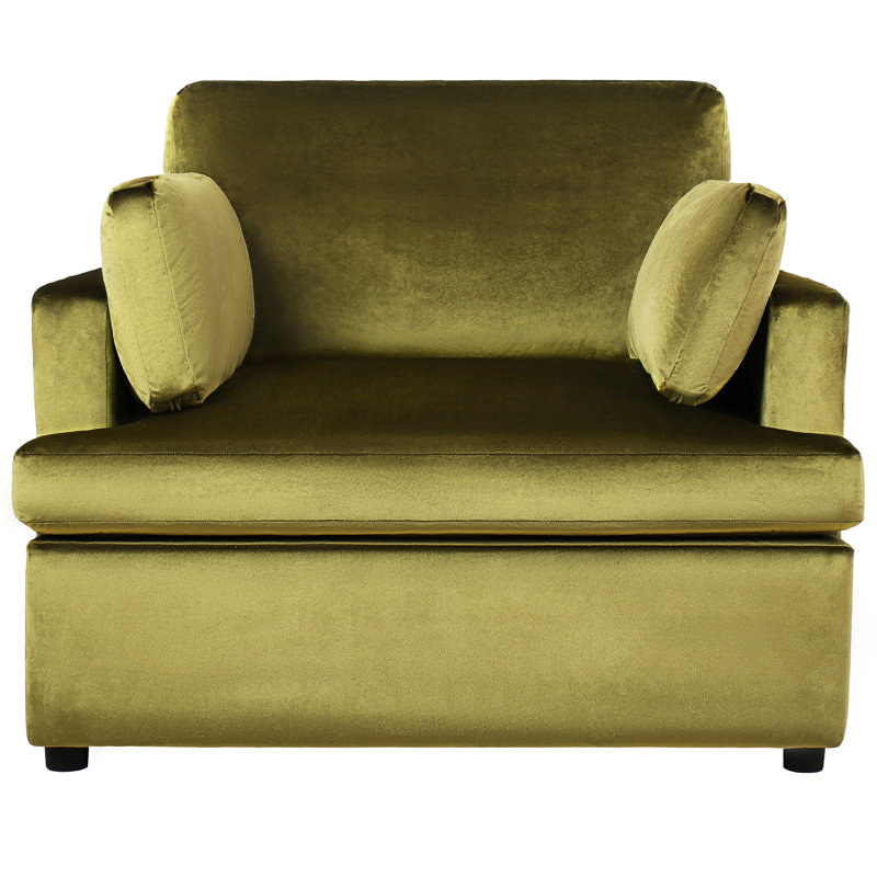 Dyani Upholstered Accent Chair, Green Velvet