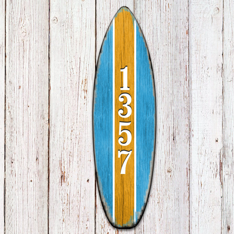 Support mural 4 lignes Surfboard House, Oui