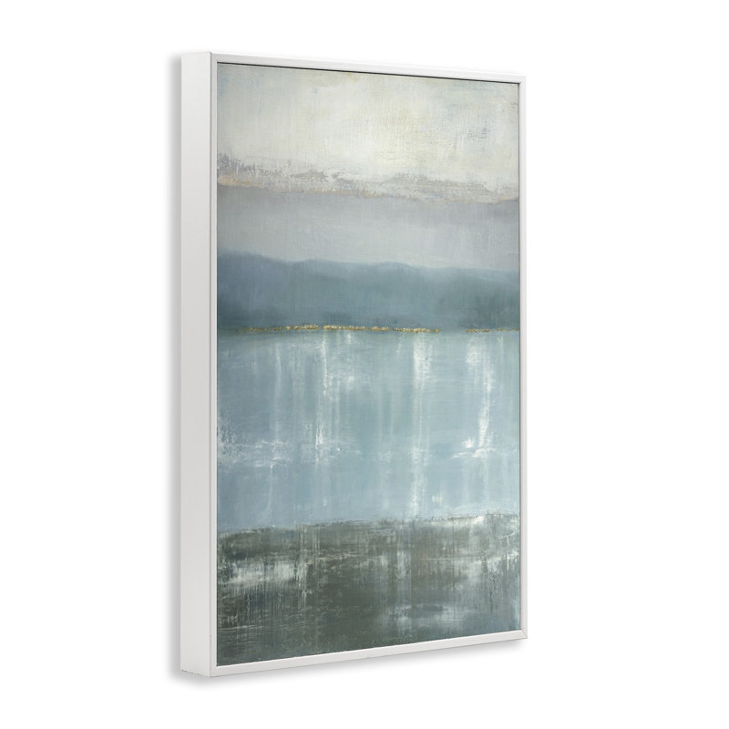 Estampe numérique Twilight Blues, design par Caroline Gold, H 30 po x l 20 po, Estampe numérique encadrée blanc bord de mer