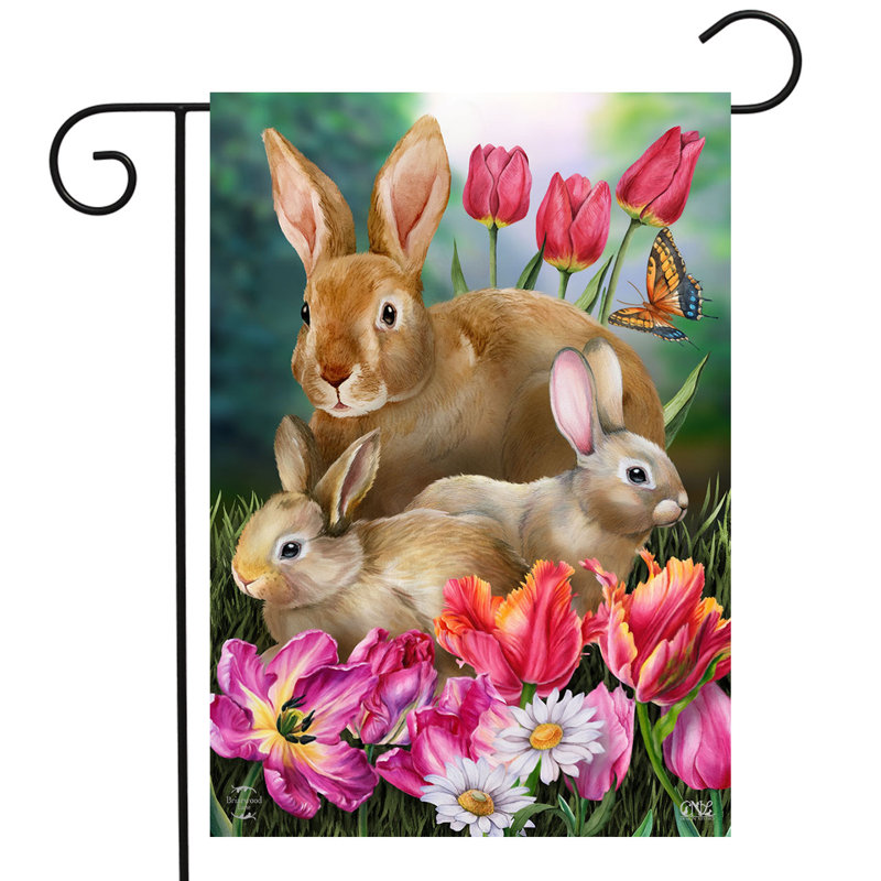Drapeau de jardin familial Bunny