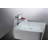 Sumerain Contemporary LED Waterfall Bathroom Sink Faucet, Single Handle Single Hole Vessel Faucet with Color-Changing Temperature-Sensing Light, Chrome