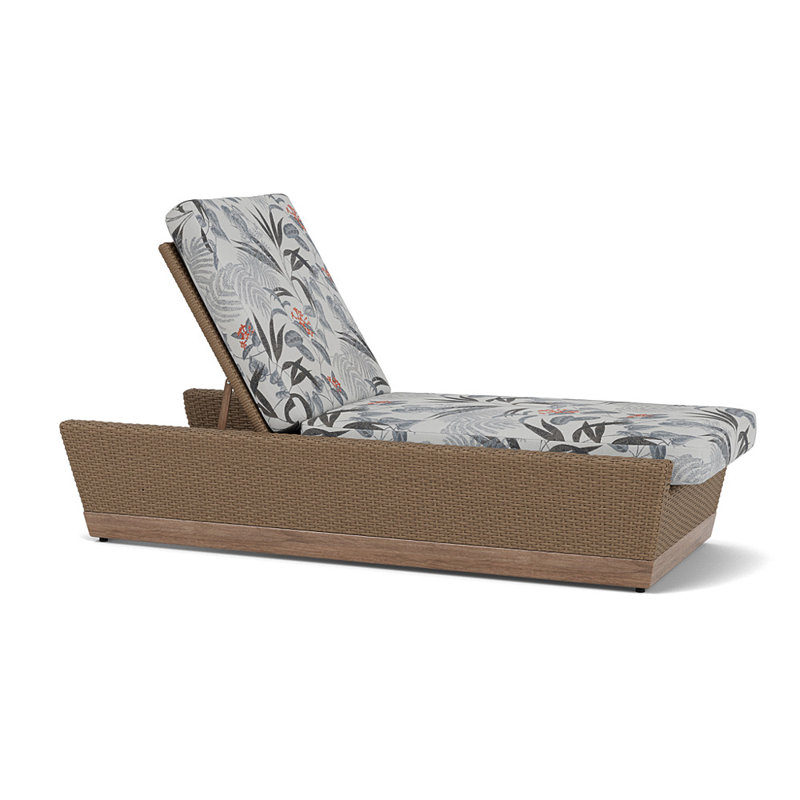 Charisma Pool Chaise, Delicate Botanical Slate