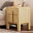 Adora Bedroom End Table With Charging Station And Curved Profile Design, Mid Century Modern Wooden Nightstand With Drawer For Living Room, Sofa Office-1808696737