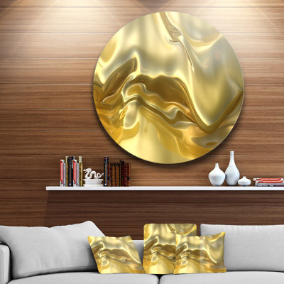 Golden Cloth Texture - Abstract Print