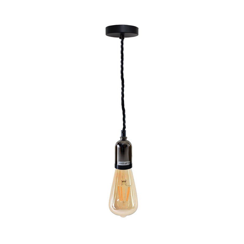 Netta 1 - Light Bulb Pendant, Black