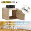 Meuble-lavabo mural avec lavabo en céramique, 1 porte à fermeture douce et 2 petites tablettes de rangement