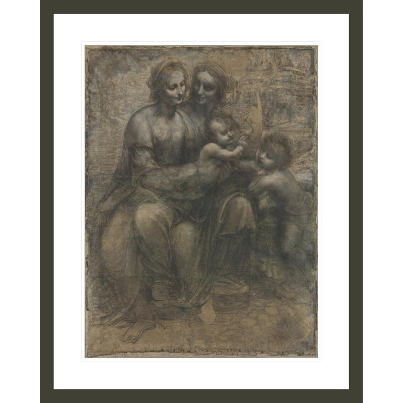 «The Burlington House» par Leonardo Da Vinci, impression giclée encadrée, H 29,33 po x l 23,5 po