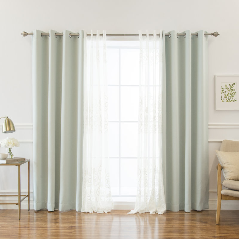 Serovpe Blackout Sliding Panel Pair, Mint