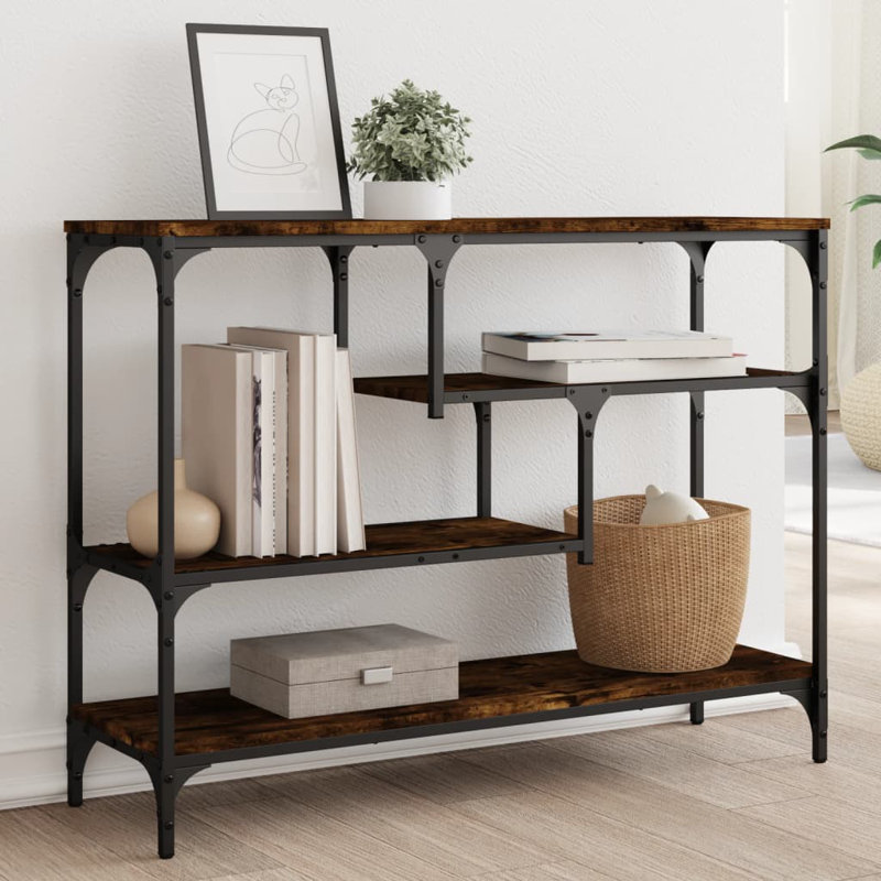 Abisoye 100cm Console Table, Smoked Oak