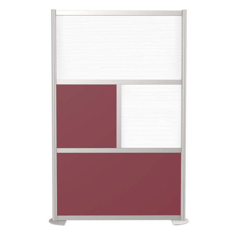 Cloisons de bureau modernes 4 panneaux Orrie, Marron, Standard