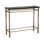 Modern Cirrus 36" Wide Narrow Antique Brass Cast Glass Top Console