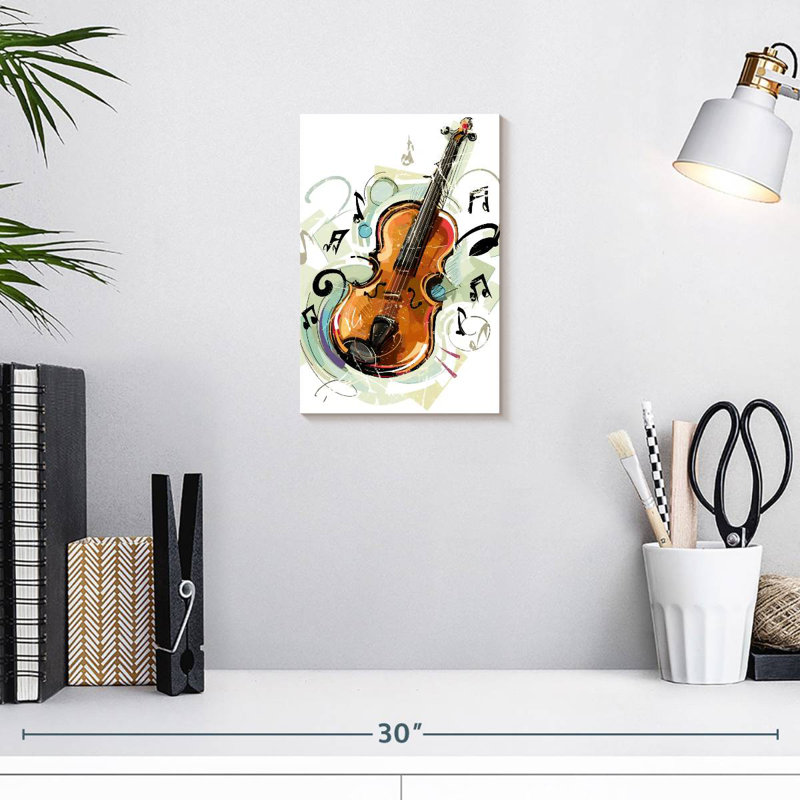 Abarca Cartoon Violin, 12" H x 8" W