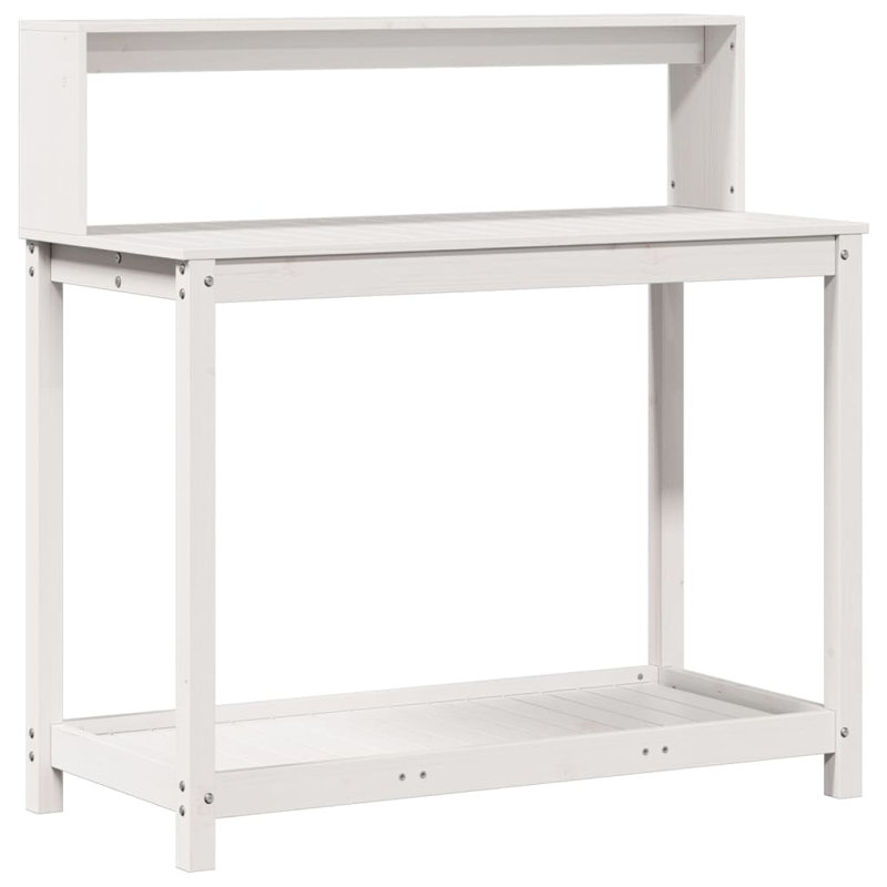 Buckhead Wood Potting Bench, Weiß