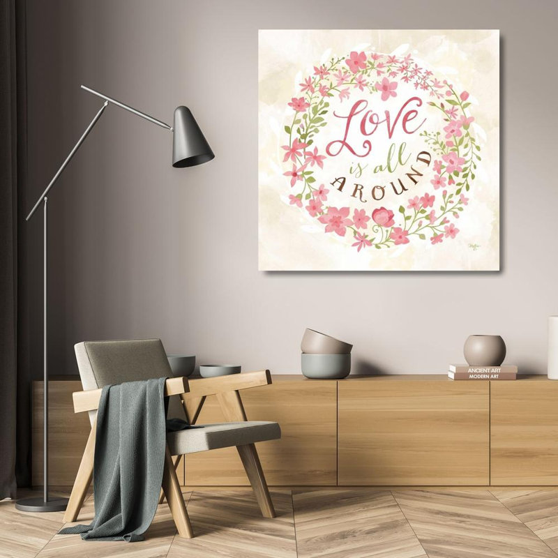 Toile tendue avec châssis Lark Manor ™ Mollie B., «Love is All Around», H 20 po x l 20 po