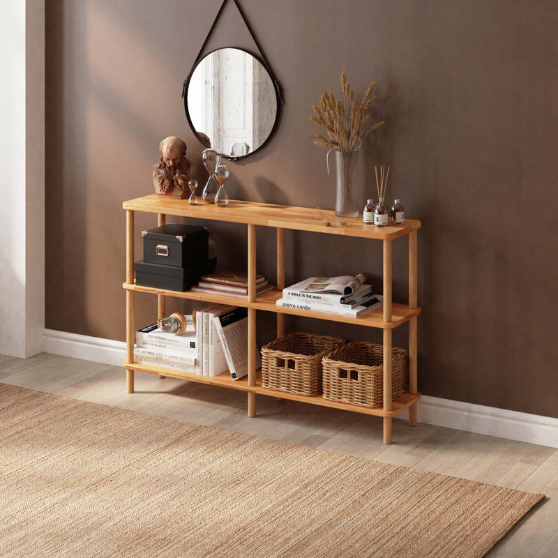 Grande bibliothèque avec 3 tablettes pour le salon, le bureau et la chambre à coucher, 29.9"H x 47.2"W x 11"D