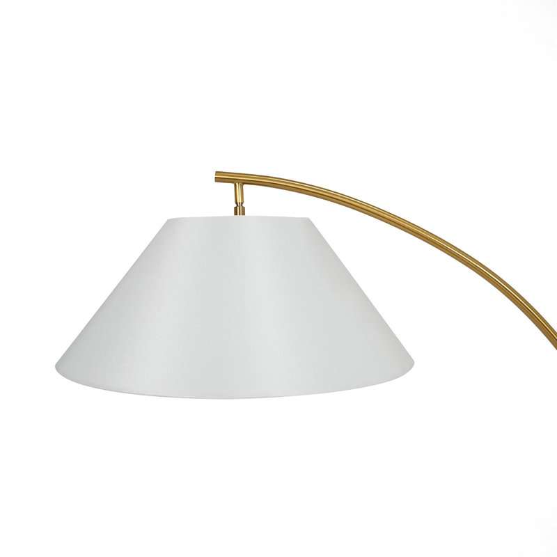 Lampe sur pied Remi - laiton, Antique Brass, White