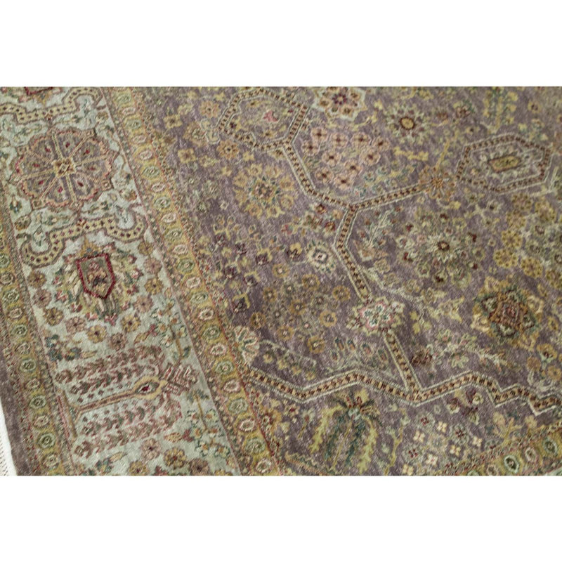 Tapis brun / gris noué à la main