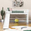 Lit mezzanine bas simple en bois avec glissade Faijal-76855319