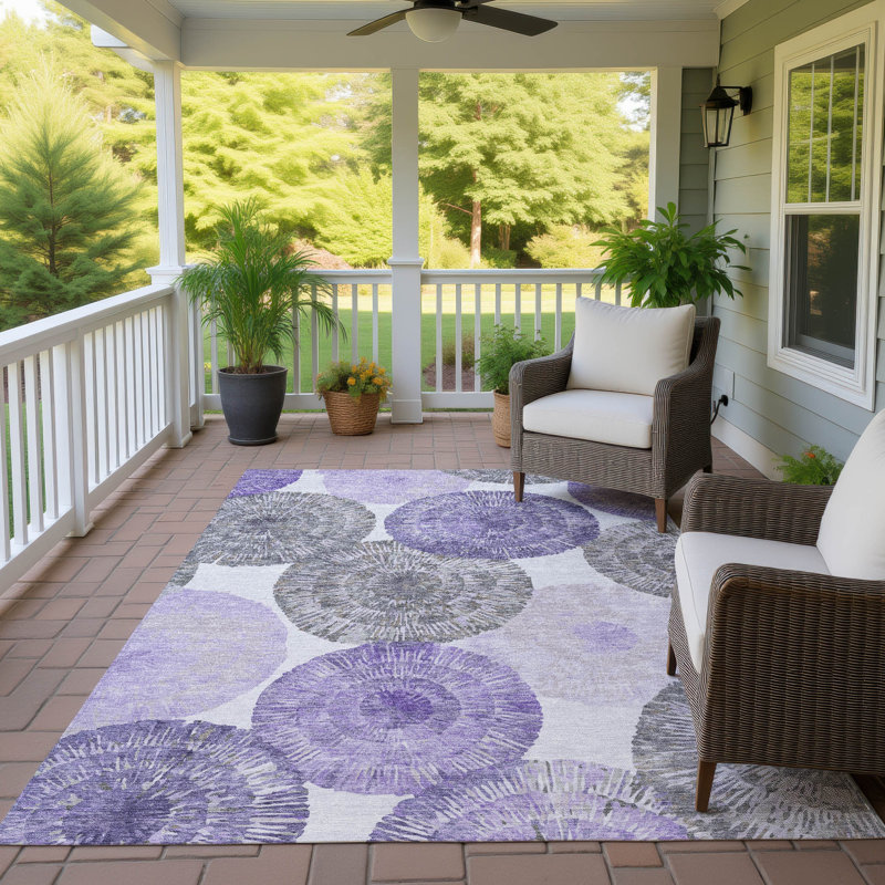 Machine Washable Indoor/Outdoor Chantille ACN2351 Abstract Rug, Rectangle 8' x 10'
