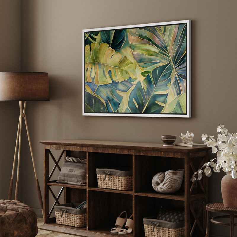 Illustration de feuilles de bananier tropical tropical, feuilles de bananier tropical, H 16 po x l 24 po