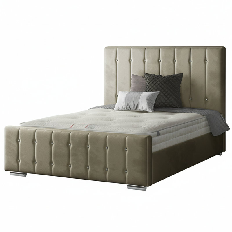Chico Upholstered Bed, Coffee, Single (3')
