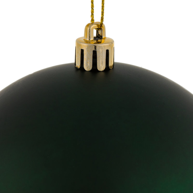 Décoration de boule décorative des Fêtes, H 4 po x l 4 po x P 4 po, Vert minuit