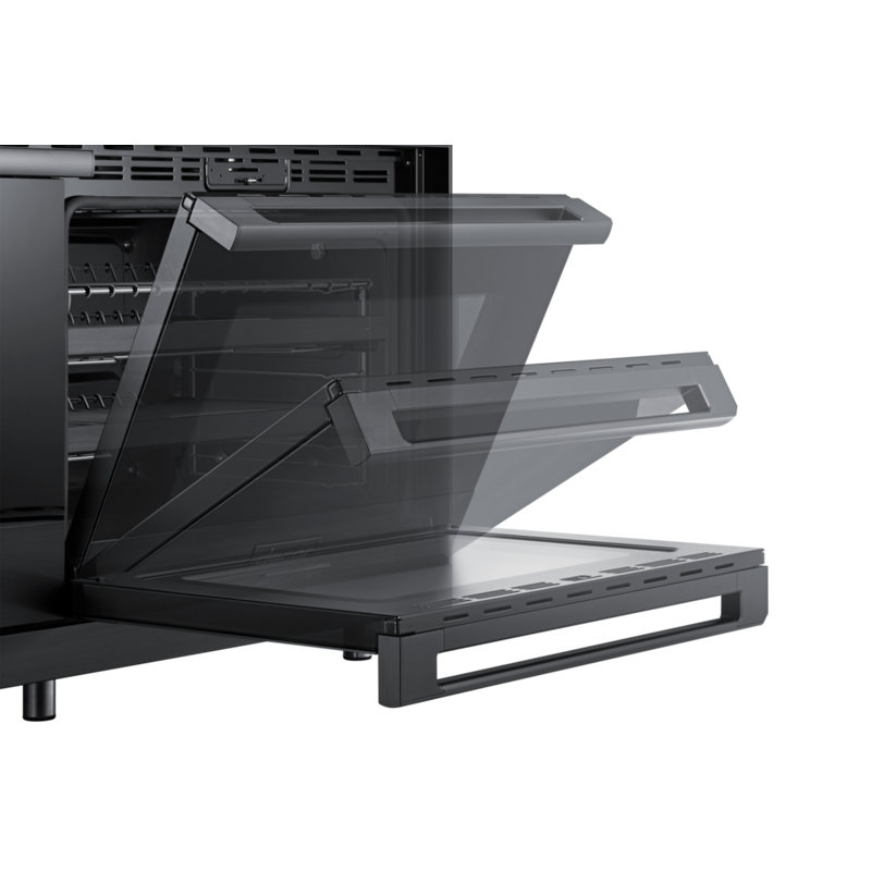 48" Pro-Range 6 Burners with Griddle, Contemporary, NG/LP, Graphite Stainless