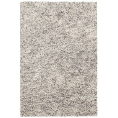 Izzie Wool Abstract Area Rug in Cream/Gray