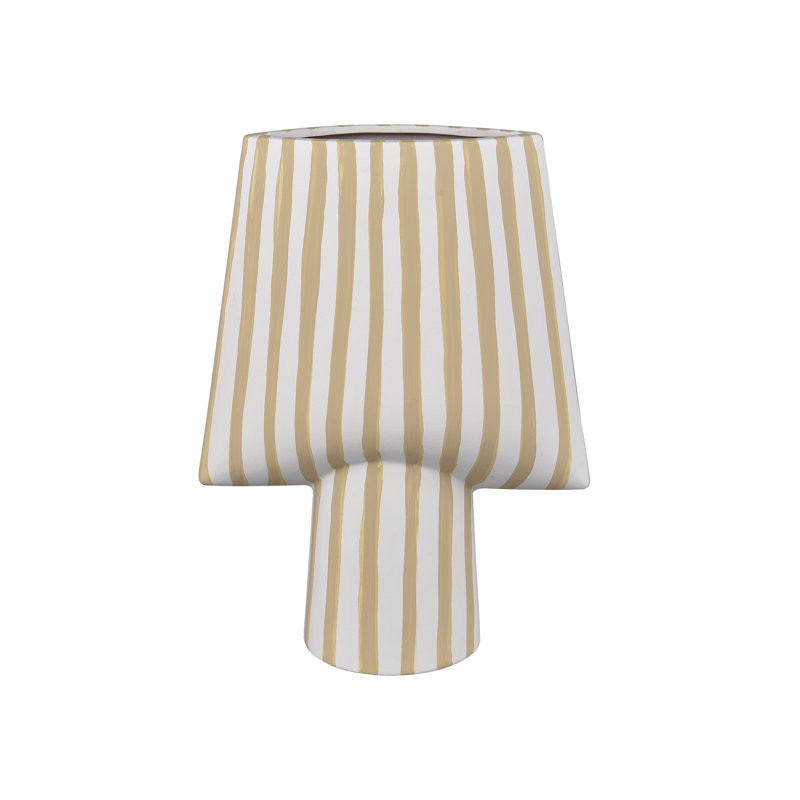 Hawking Striped Vase - Small, White, Striped