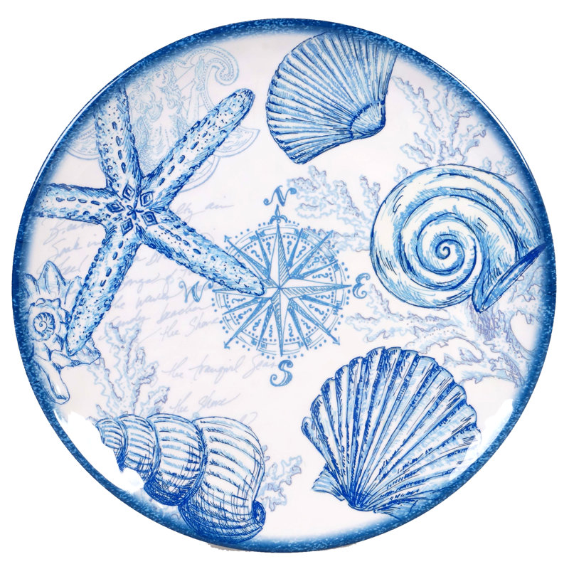 Certified International Oceanic 2Pc Platter Set