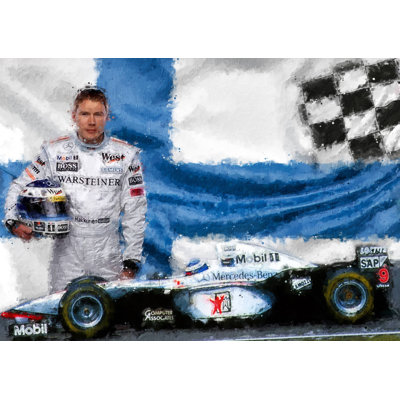 Mika Hakkinen 1 Formula One Racing Drivers Collection - Art Prints