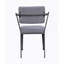 Ensemble de 2 chaises de salle à manger en tissu gris et finition bronze industriel