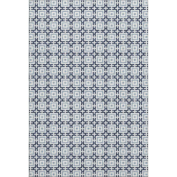 Premium Machine Washable Paullette AMF139 Navy Rug