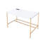 Bureau d'écriture doré avec ports USB-1959350163