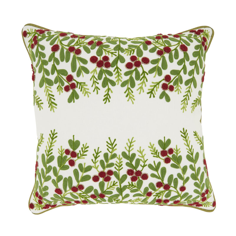 Red Berry Throw Pillow Cover, Polyester