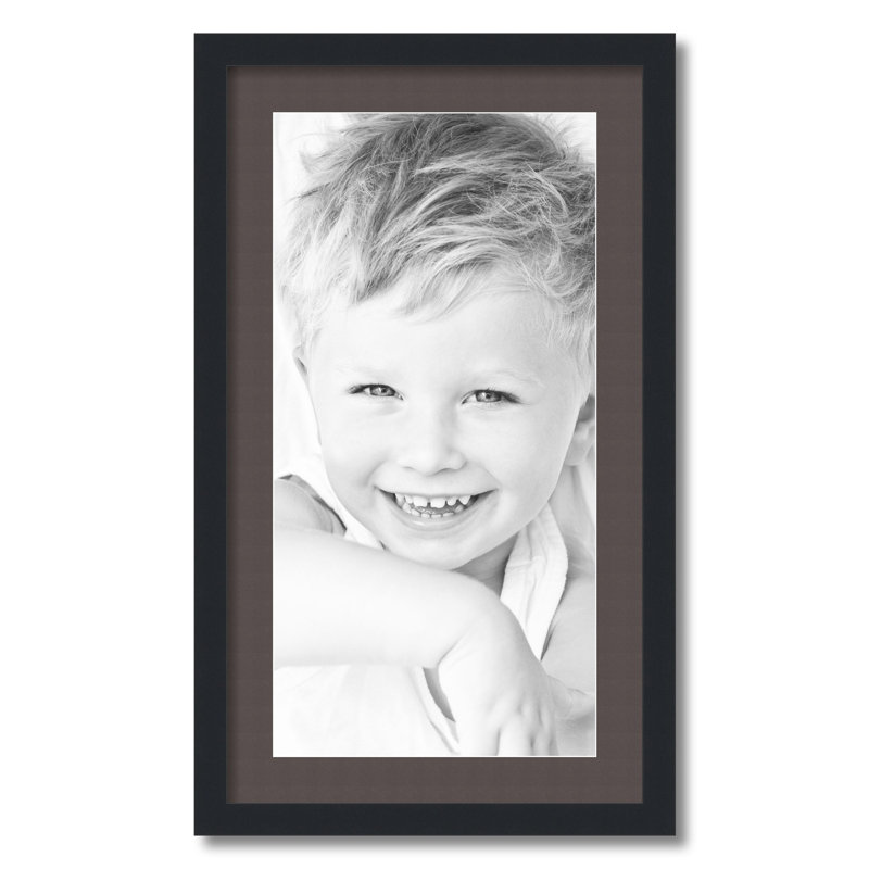 Matte Picture Frame with Mat, Chestnut